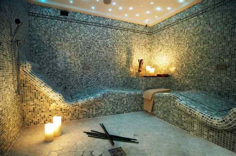 Interno della SPA di Cascina Scova con sauna e bagno turco