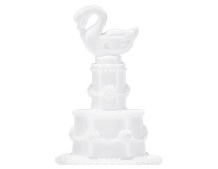 Bolle di sapone a forma di torta nuziale con cigno