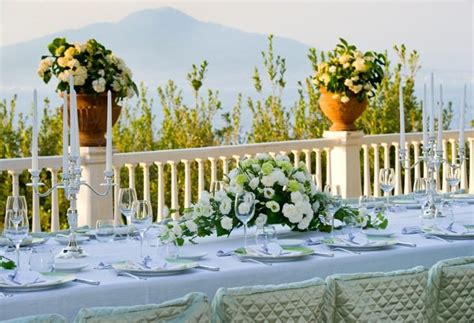 Vista panoramica del matrimonio con vista sull'oceano