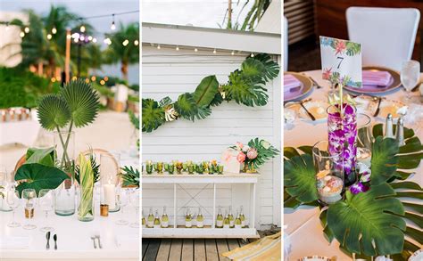 Collage di diverse opzioni di decorazione per matrimoni