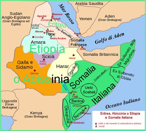 Immagine storica del colonialismo italiano in Eritrea