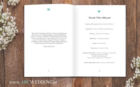 Struttura tipica di un libretto messa matrimonio