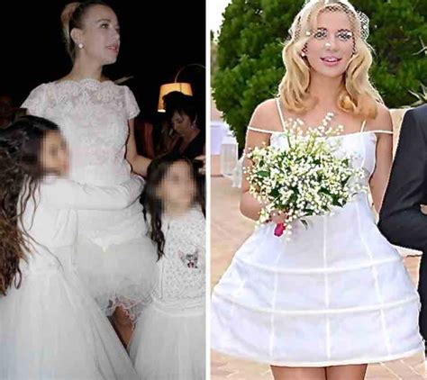 Clizia Incorvaia con il secondo abito da sposa scintillante