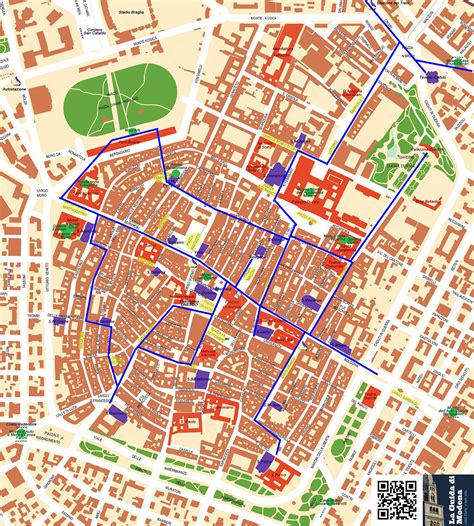 Mappa di Modena con evidenziate le zone di interesse per i videomaker