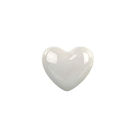 Chiave a forma di cuore in porcellana bianca