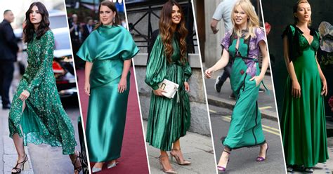 Abbinamento scarpe nere con abito verde smeraldo