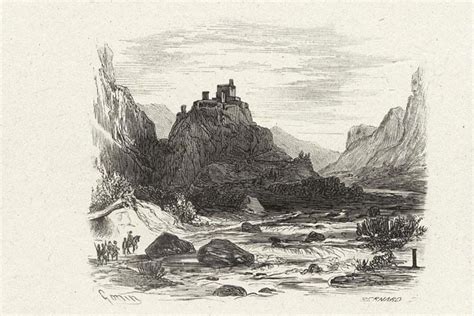 Illustrazione dell'Innominato che accoglie i rifugiati nel suo castello