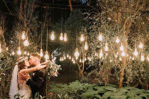 Illuminazione romantica per matrimonio