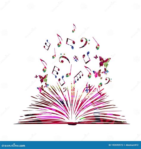 Icona di un libro aperto con note musicali