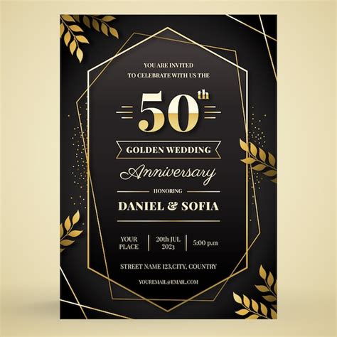 Invito a una festa per l'anniversario d'oro
