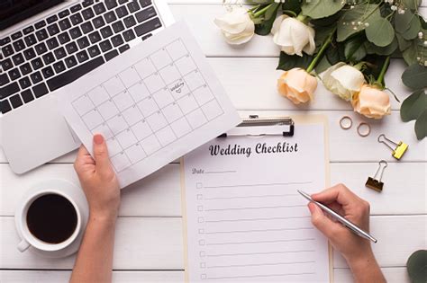 Calendario di pianificazione matrimonio