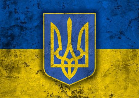 Bandiera dell'Ucraina con elementi storici