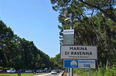 Mappa di Marina di Ravenna che evidenzia la zona degli stabilimenti balneari