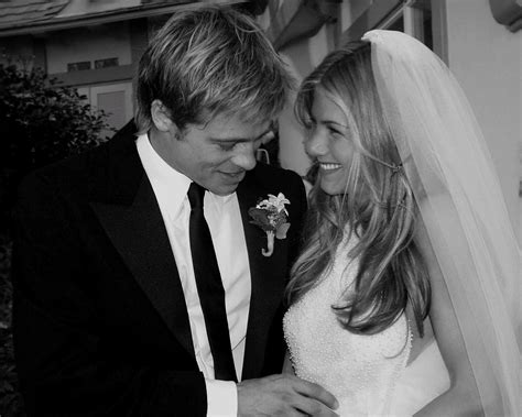 Jennifer Aniston e Brad Pitt al matrimonio