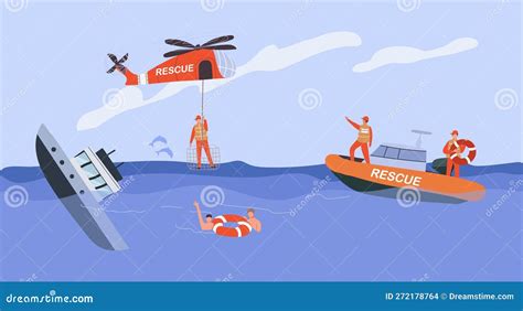 Scena di salvataggio in acqua
