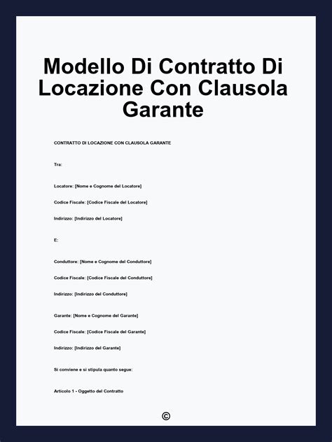 Contratto di locazione e clausole di recesso