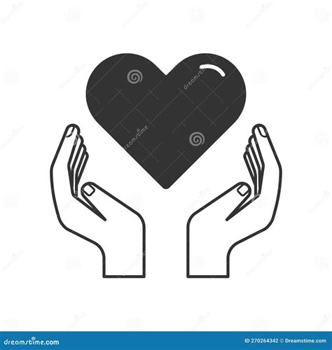Manodite che si scambiano un cuore con un simbolo di donazione