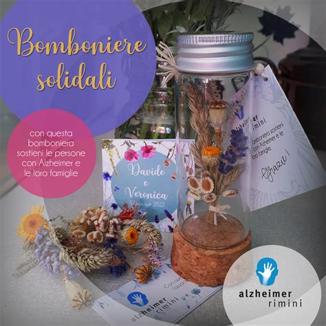 Collage di bomboniere solidali di diverse organizzazioni benefiche