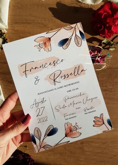 inviti matrimonio tema margherita