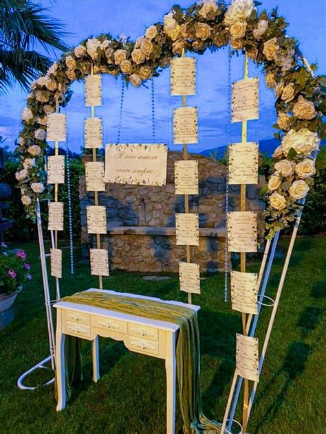 Tableau mariage con elementi naturali