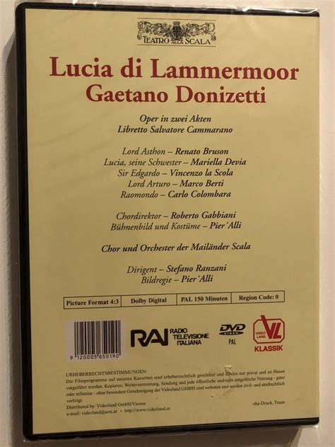 Partitura musicale di Lucia di Lammermoor