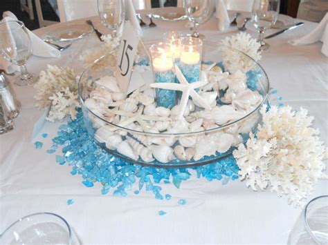 Centrotavola matrimonio tema mare con conchiglie