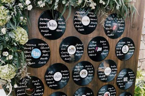 Tableau mariage stile vinile