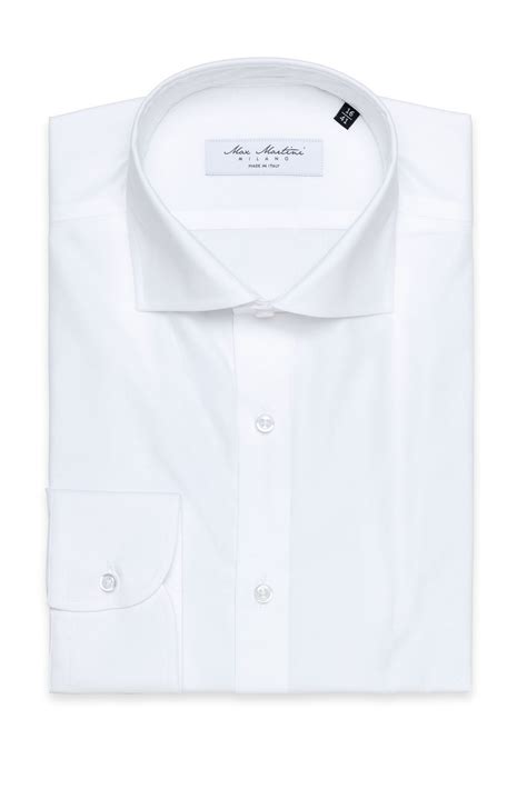 Camicia bianca in cotone twill