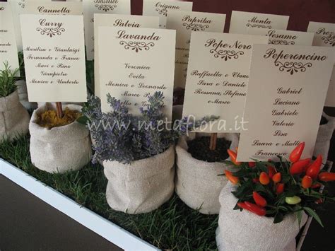 Tableau de mariage a tema natura con piante