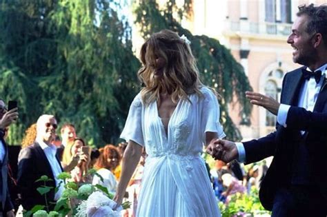 Filippa Lagerback e Daniele Bossari in abiti da sposa