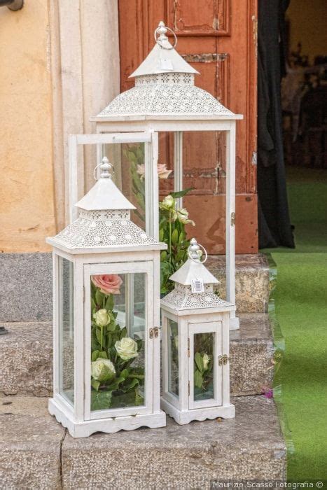 Lanterne romantiche per scale matrimonio