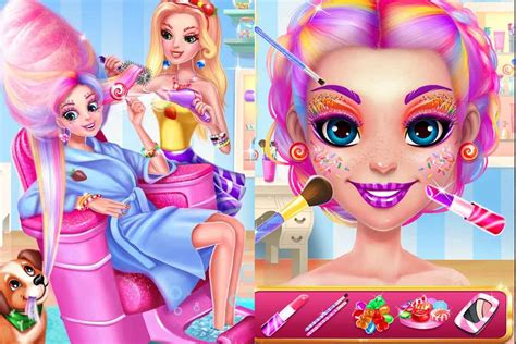 Collage di screenshot di diversi giochi per ragazze