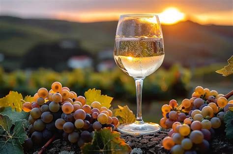 Tavola apparecchiata in vigna al tramonto
