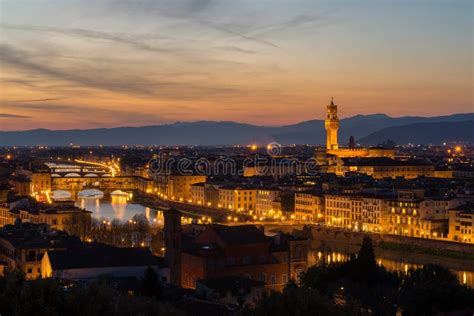 Vista panoramica di Firenze al tramonto