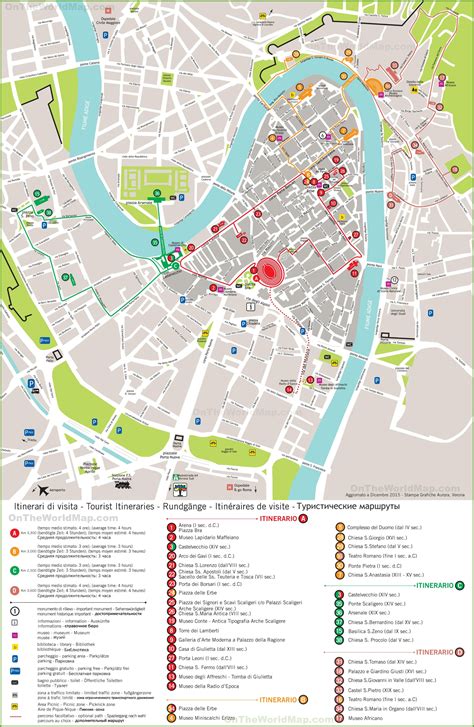 Mappa delle location romantiche a Verona e dintorni