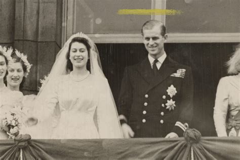 Folla al matrimonio della Regina Elisabetta II