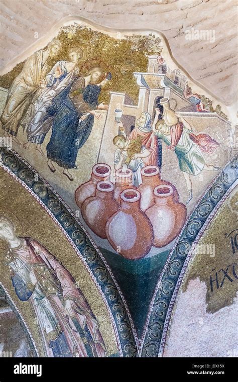 Raffigurazione del miracolo dell'acqua trasformata in vino a Cana