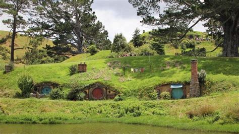 Panorama di Hobbiton, Nuova Zelanda